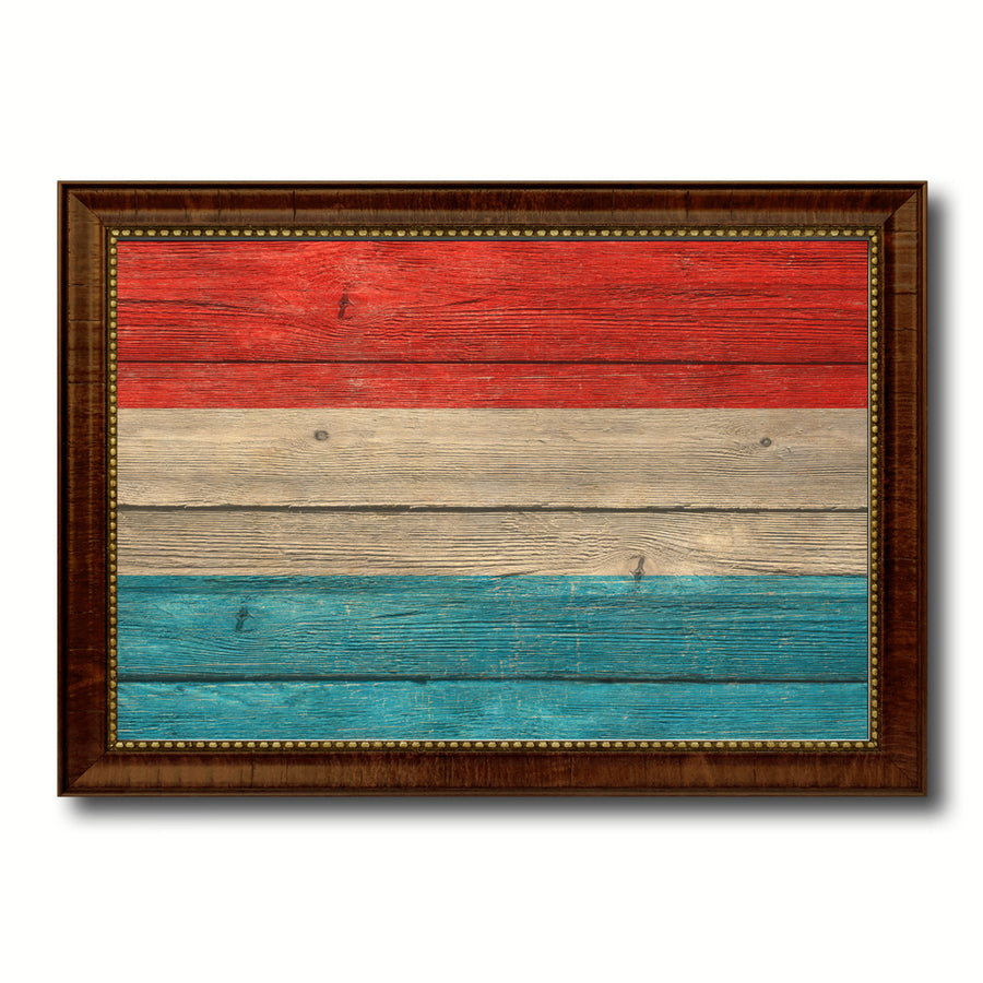 Luxembourg Country Flag Texture Canvas Print with Custom Frame  Gift Ideas Wall Decoration Image 1