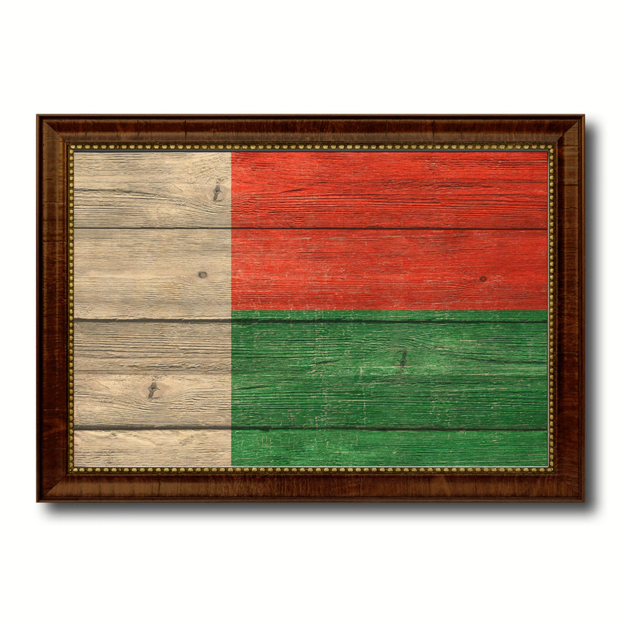 Madagascar Country Flag Texture Canvas Print with Custom Frame  Gift Ideas Wall Decoration Image 1