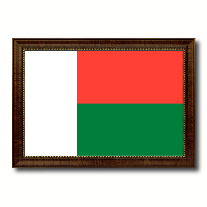 Madagascar Country Flag Canvas Print with Picture Frame  Gifts Wall Image 1