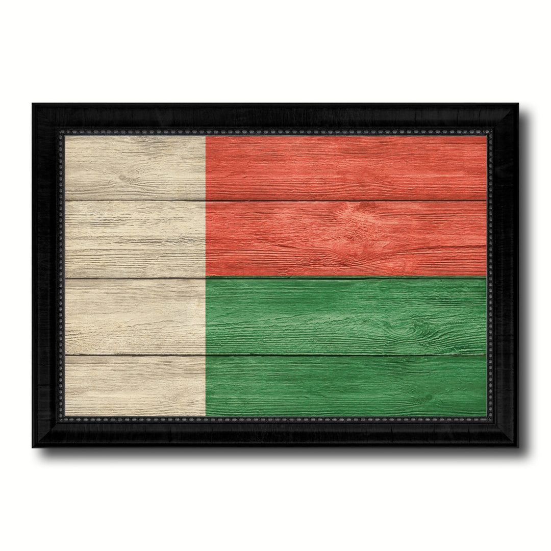 Madagascar Country Flag Texture Canvas Print with Picture Frame  Wall Art Gift Ideas Image 1