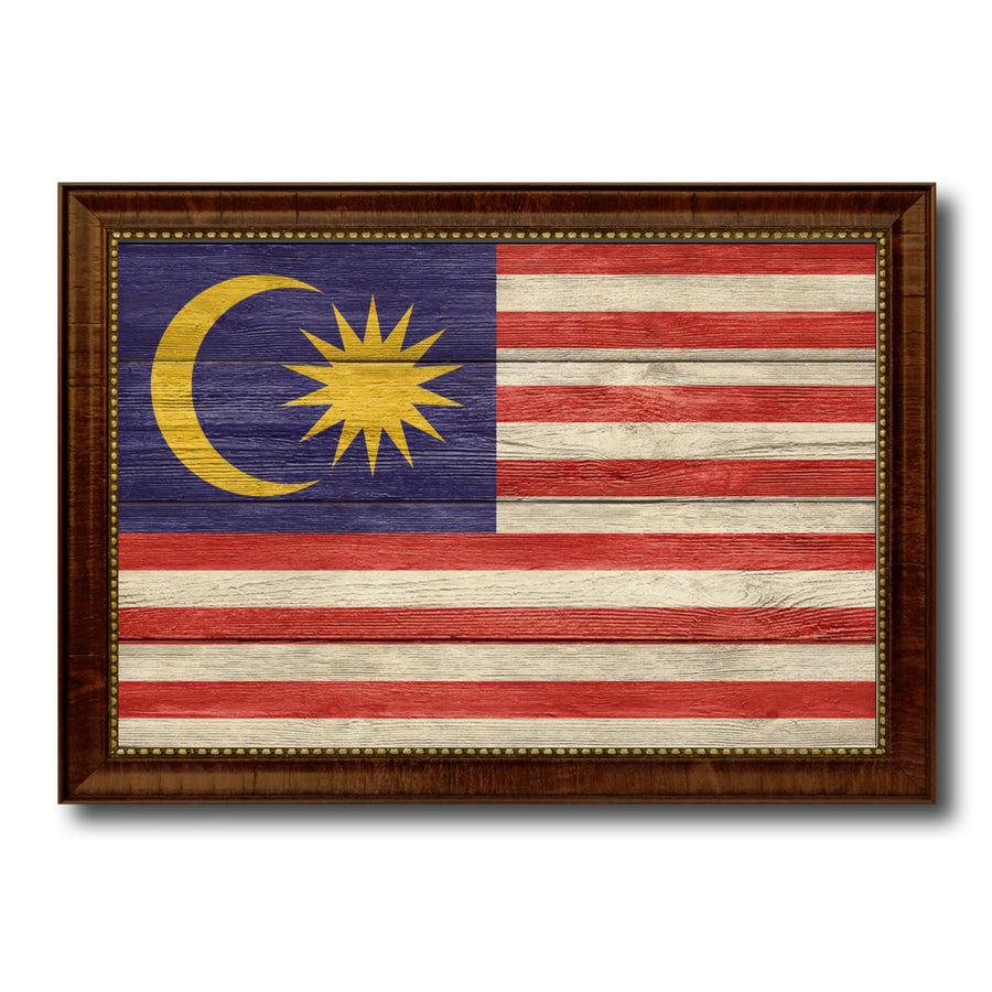 Malaysia Country Flag Texture Canvas Print with Custom Frame  Gift Ideas Wall Decoration Image 1