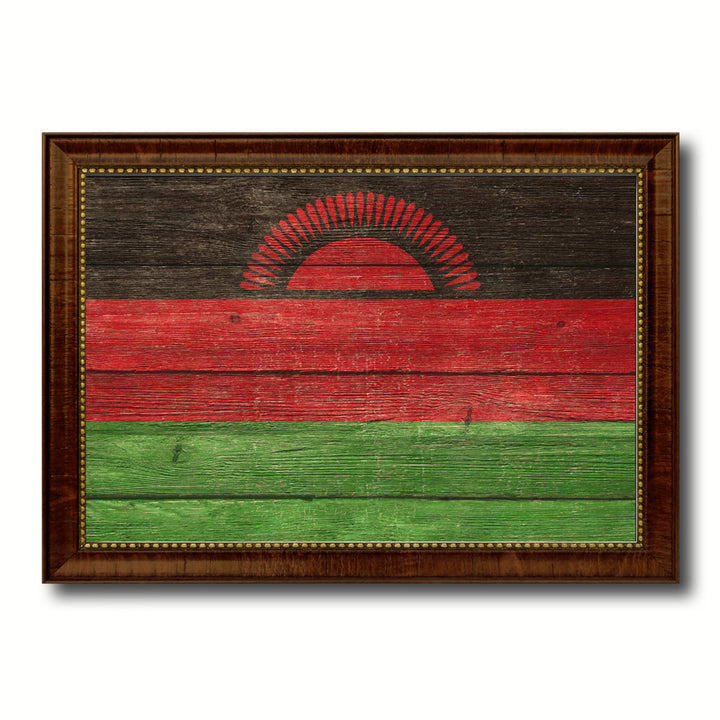 Malawi Country Flag Texture Canvas Print with Custom Frame  Gift Ideas Wall Decoration Image 1