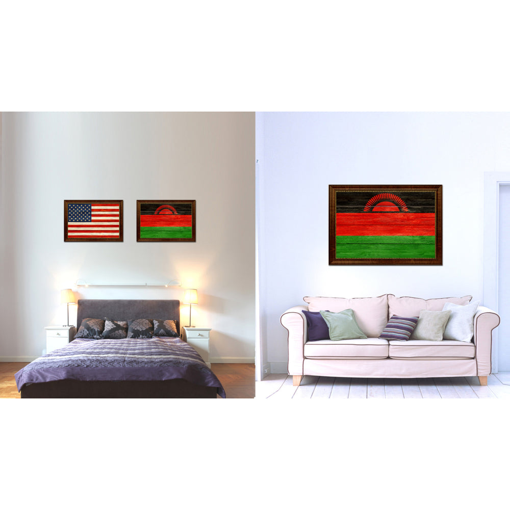 Malawi Country Flag Texture Canvas Print with Custom Frame  Gift Ideas Wall Decoration Image 2