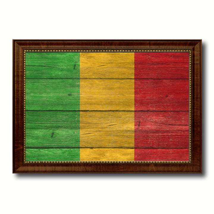 Mali Country Flag Texture Canvas Print with Custom Frame  Gift Ideas Wall Decoration Image 1