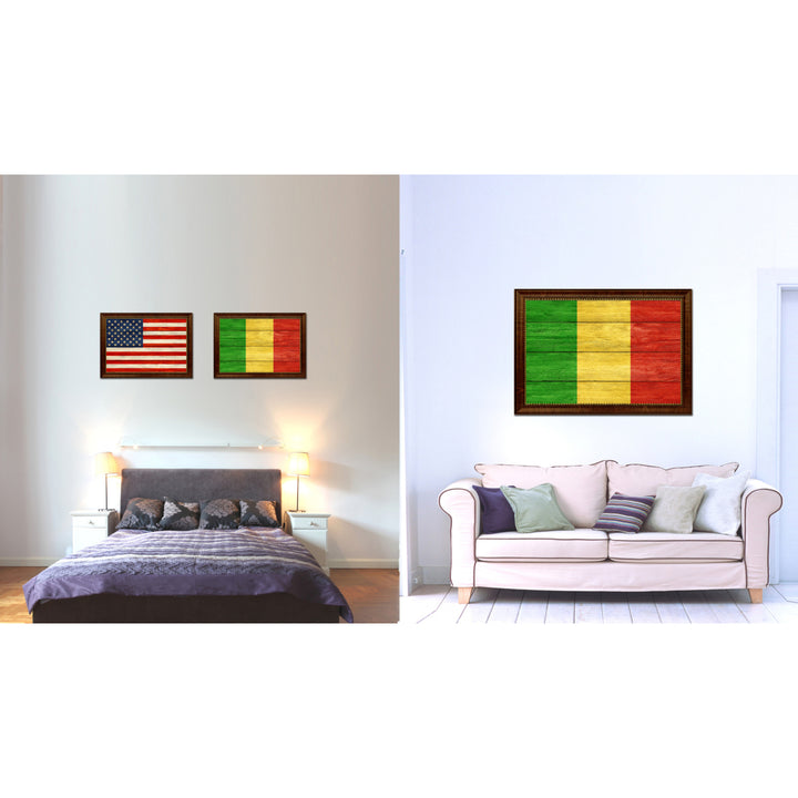 Mali Country Flag Texture Canvas Print with Custom Frame  Gift Ideas Wall Decoration Image 2