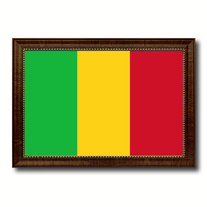 Mali Country Flag Canvas Print with Picture Frame  Gifts Wall Image 1