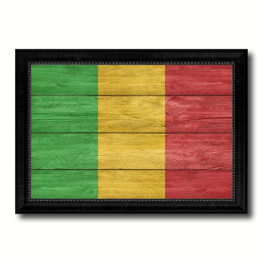 Mali Country Flag Texture Canvas Print with Picture Frame  Wall Art Gift Ideas Image 1