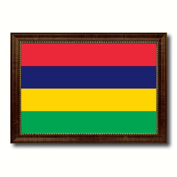 Mauritius Country Flag Canvas Print with Picture Frame  Gifts Wall Image 1