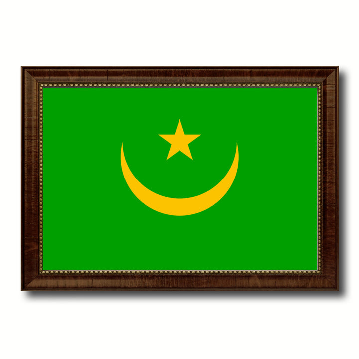 Mauritania Country Flag Canvas Print with Picture Frame  Gifts Wall Image 1