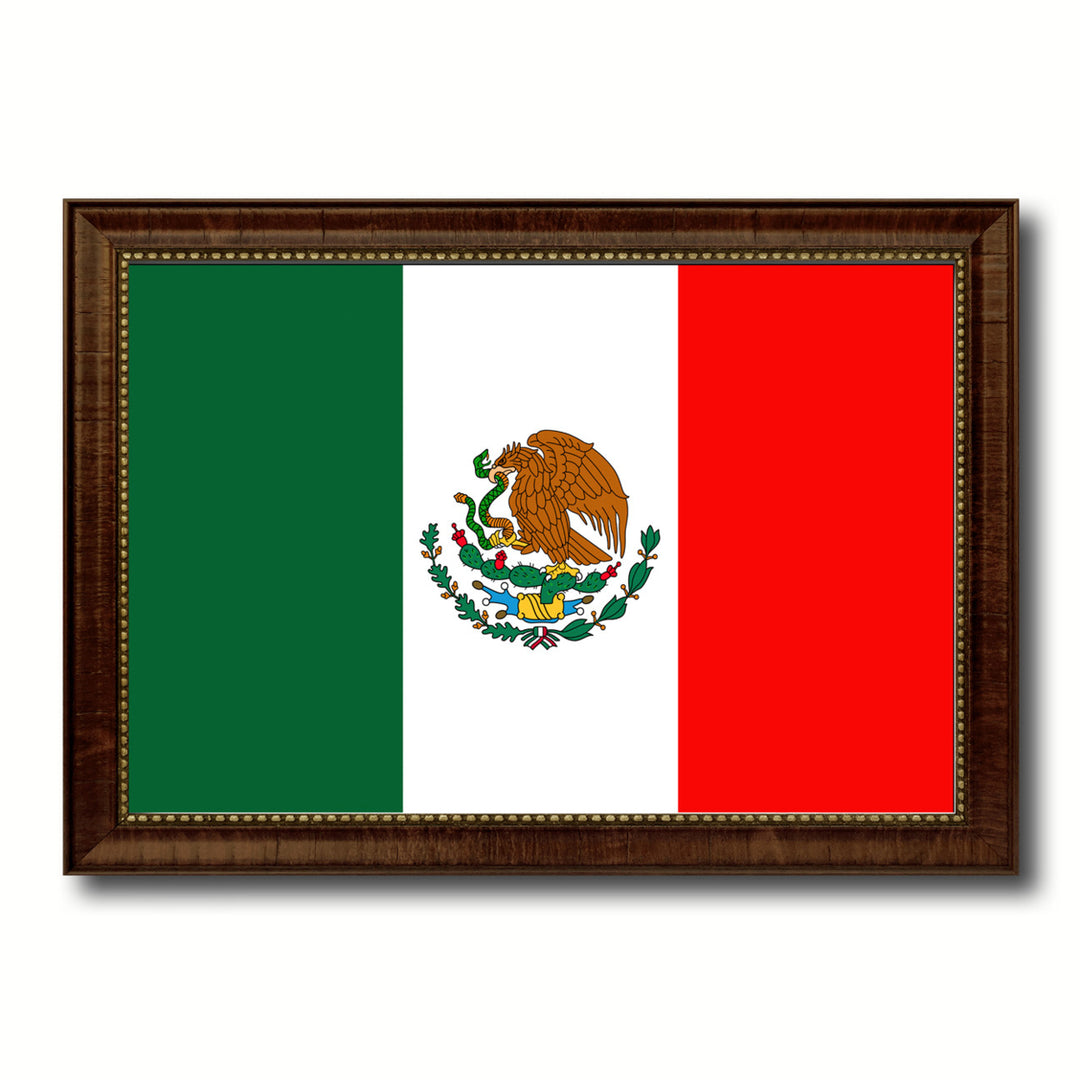 Mexico Country Flag Canvas Print with Picture Frame  Gifts Wall Image 1
