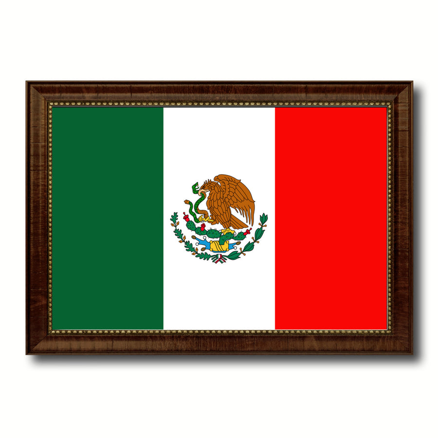 Mexico Country Flag Canvas Print with Picture Frame  Gifts Wall Image 1