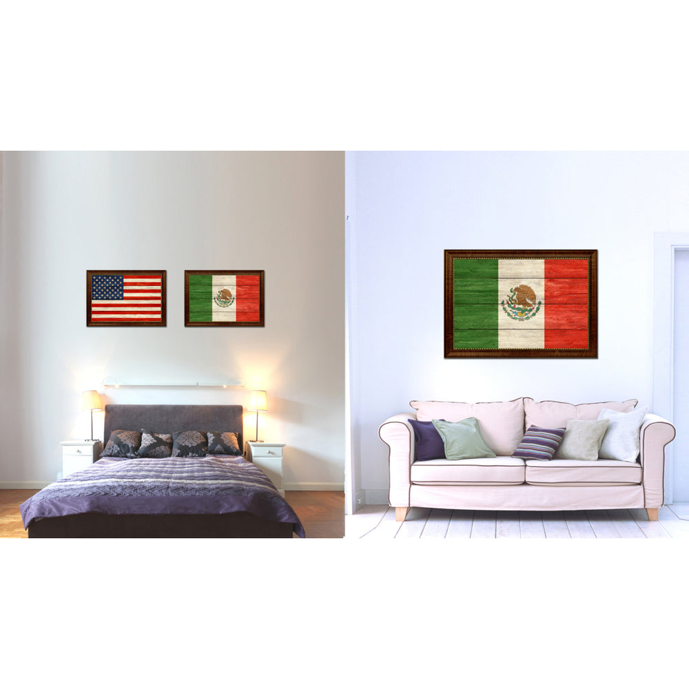 Mexico Country Flag Texture Canvas Print with Custom Frame  Gift Ideas Wall Decoration Image 2