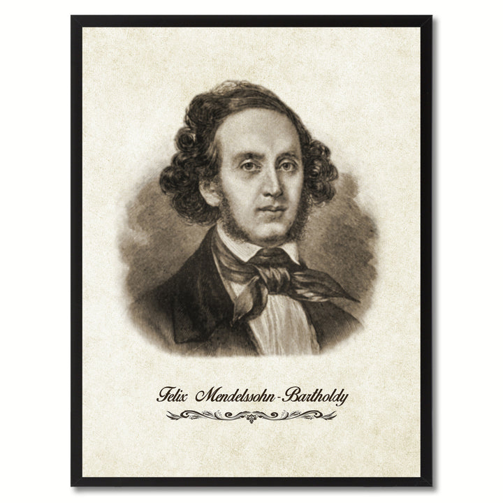 Mendelssohn Musician Canvas Print Pictures Frames Music  Wall Art Gifts Image 1