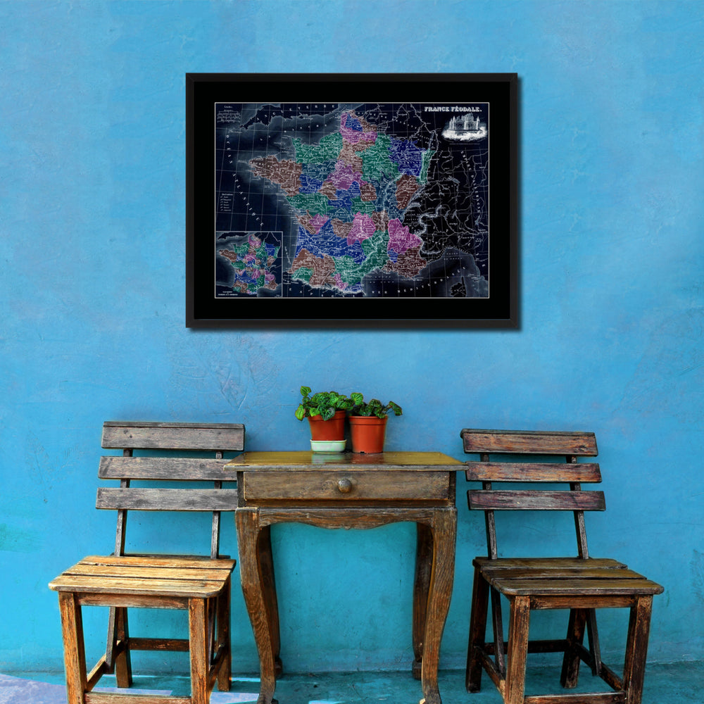 Mexico Vintage Vivid Color Map Canvas Print with Picture Frame  Wall Art Office Decoration Gift Ideas Image 2