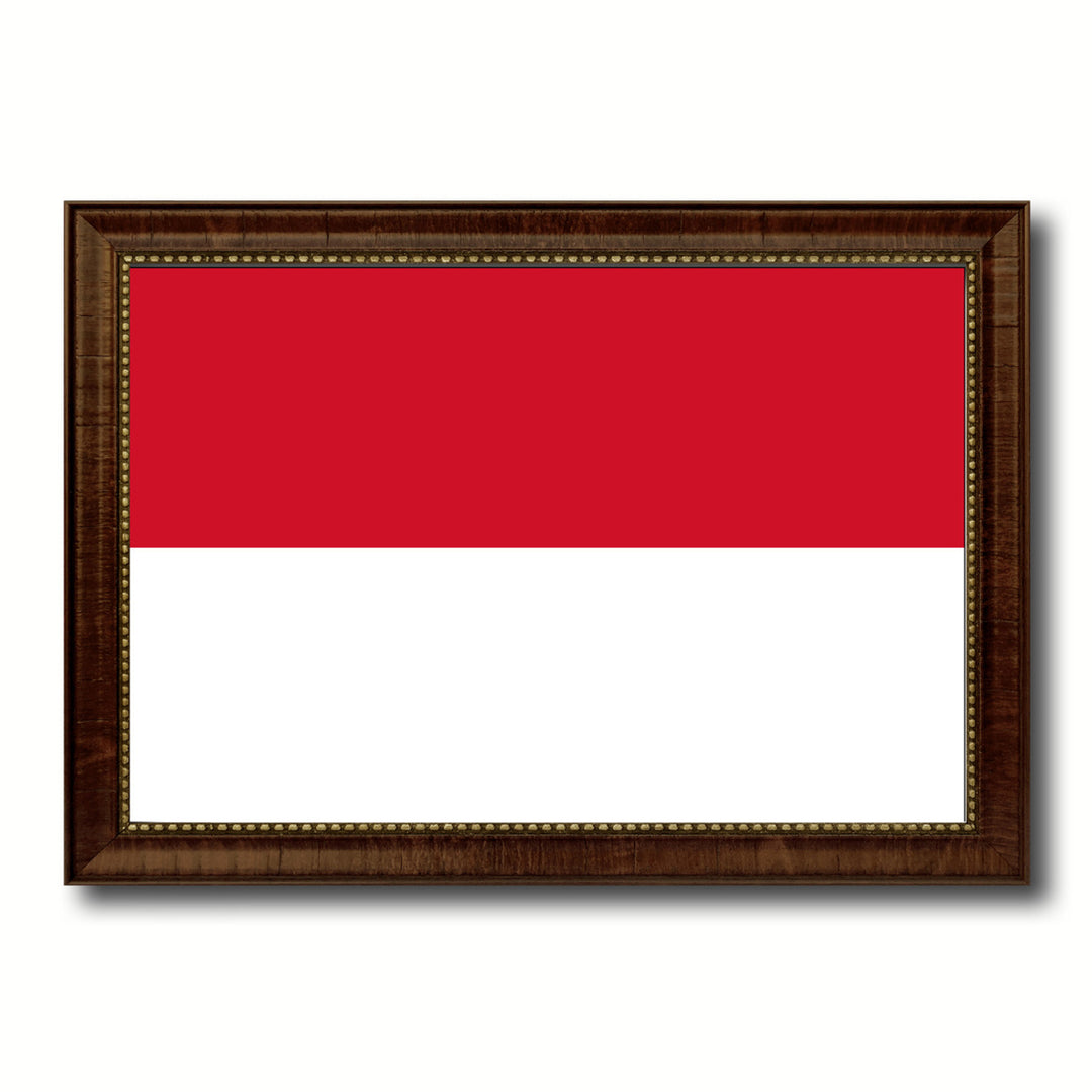 Monaco Country Flag Canvas Print with Picture Frame  Gifts Wall Image 1