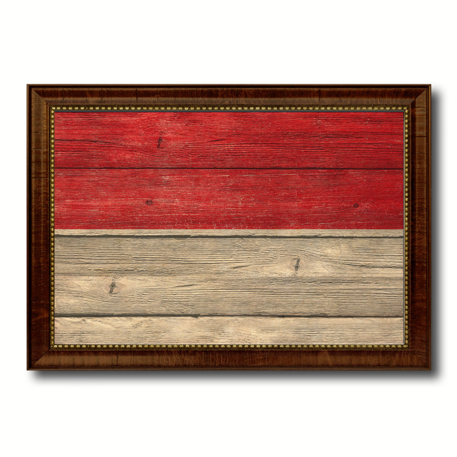 Monaco Country Flag Texture Canvas Print with Custom Frame  Gift Ideas Wall Decoration Image 1