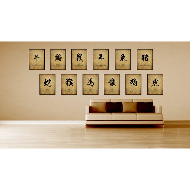 Monkey Zodiac Character Canvas Print Picutre Frame Gifts  Wall Art Decoration Image 4