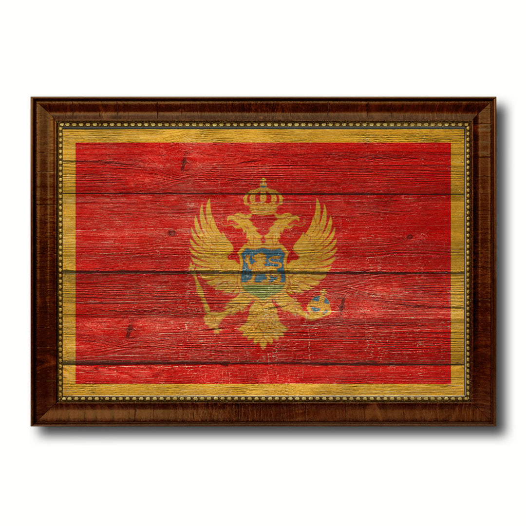 Montenegro Country Flag Texture Canvas Print with Custom Frame  Gift Ideas Wall Decoration Image 1