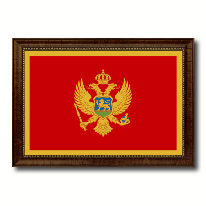 Montenegro Country Flag Canvas Print with Picture Frame  Gifts Wall Image 1