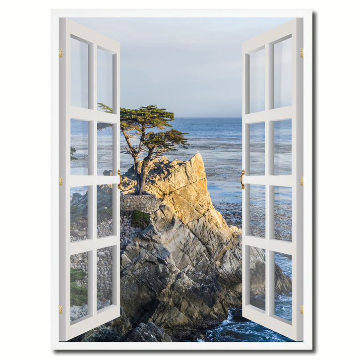 Monterey California Picture 3D French Window Canvas Print Gifts  Wall Frames Image 1