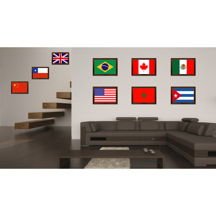Morocco Country Flag Canvas Print with Picture Frame  Gifts Wall Image 3