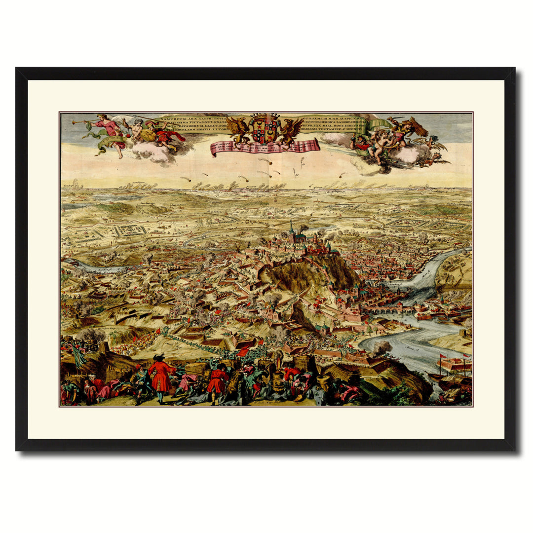 Mountain Fortress Vintage Antique Map Wall Art  Gift Ideas Canvas Print Custom Picture Frame Image 3