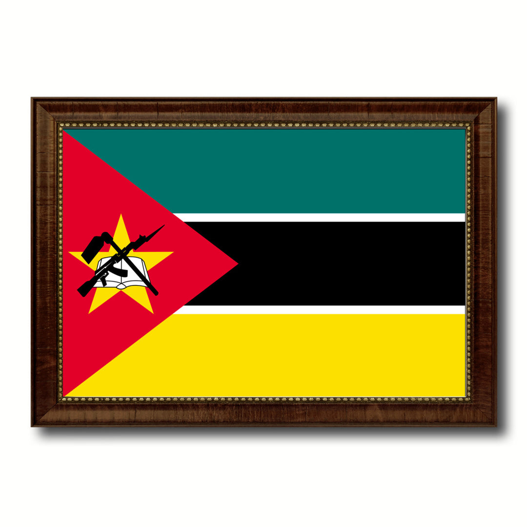 Mozambiqu Country Flag Canvas Print with Picture Frame  Gifts Wall Image 1