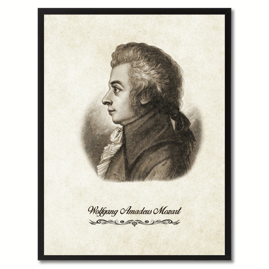 Mozart Musician Canvas Print Pictures Frames Music  Wall Art Gifts Image 1