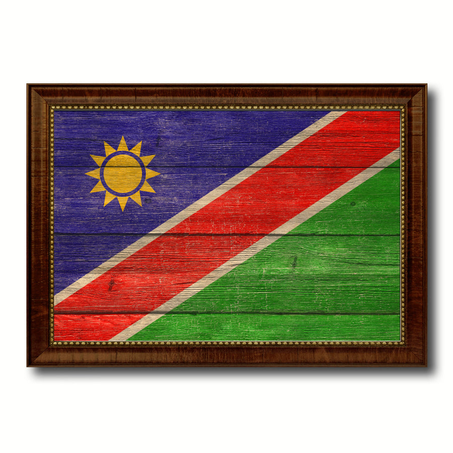 Namibia Country Flag Texture Canvas Print with Custom Frame  Wall Art Gift Ideas Image 1