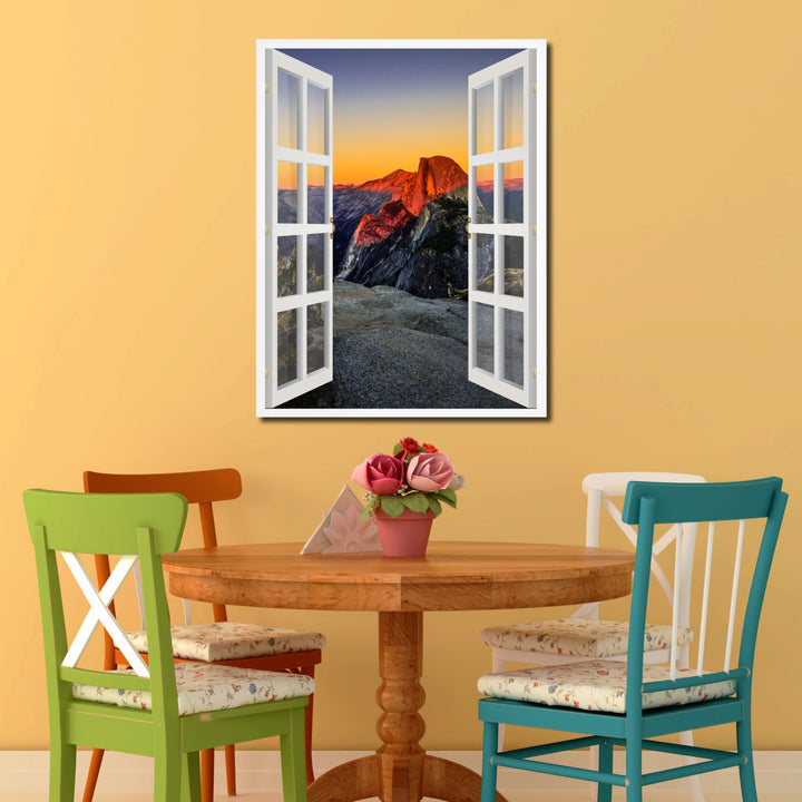 National Park Yosemite Picture 3D French Window Canvas Print Gifts  Wall Frames Image 2