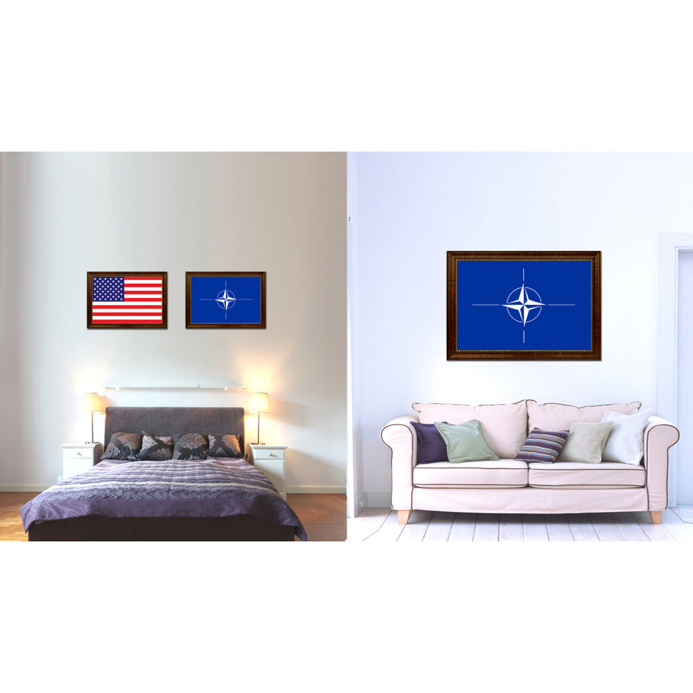 Nato Country Flag Canvas Print with Picture Frame  Gifts Wall Image 2