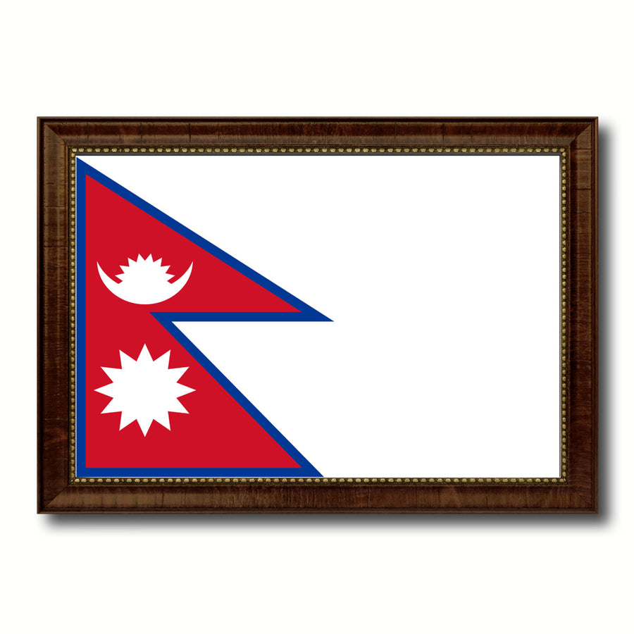 Nepal Country Flag Canvas Print with Picture Frame  Wall Art Gift Ideas Image 1