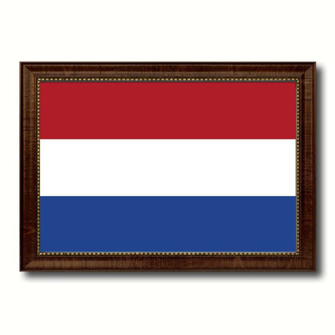Netherlands Country Flag Canvas Print with Picture Frame  Gifts Wall Image 1