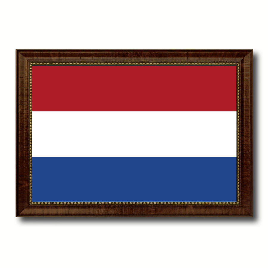 Netherlands Country Flag Canvas Print with Picture Frame  Gifts Wall Image 1