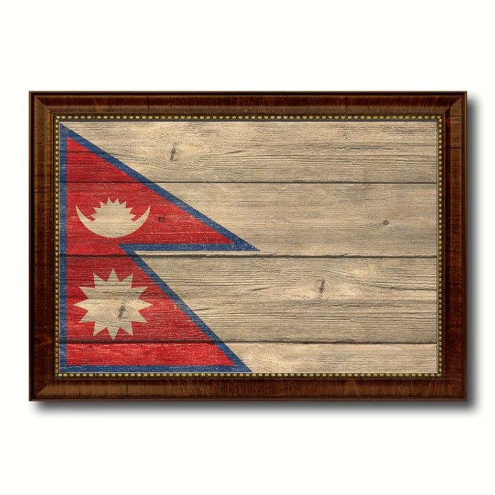Nepal Country Flag Texture Canvas Print with Custom Frame  Gift Ideas Wall Decoration Image 1