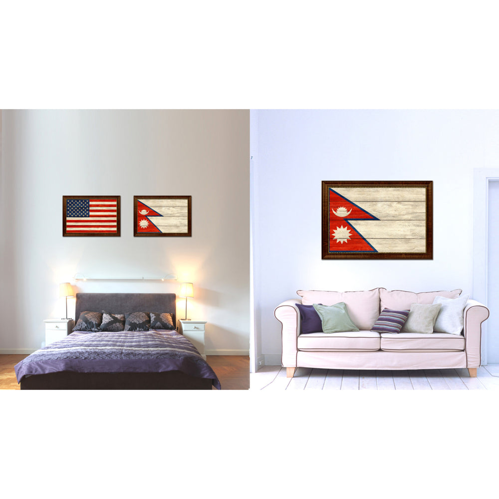 Nepal Country Flag Texture Canvas Print with Custom Frame  Gift Ideas Wall Decoration Image 2