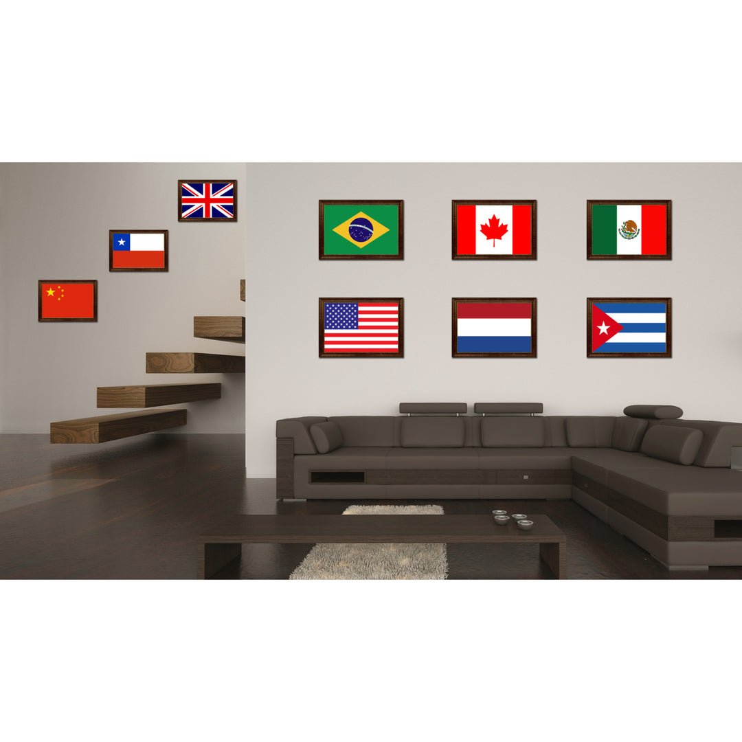 Netherlands Country Flag Canvas Print with Picture Frame  Gifts Wall Image 3
