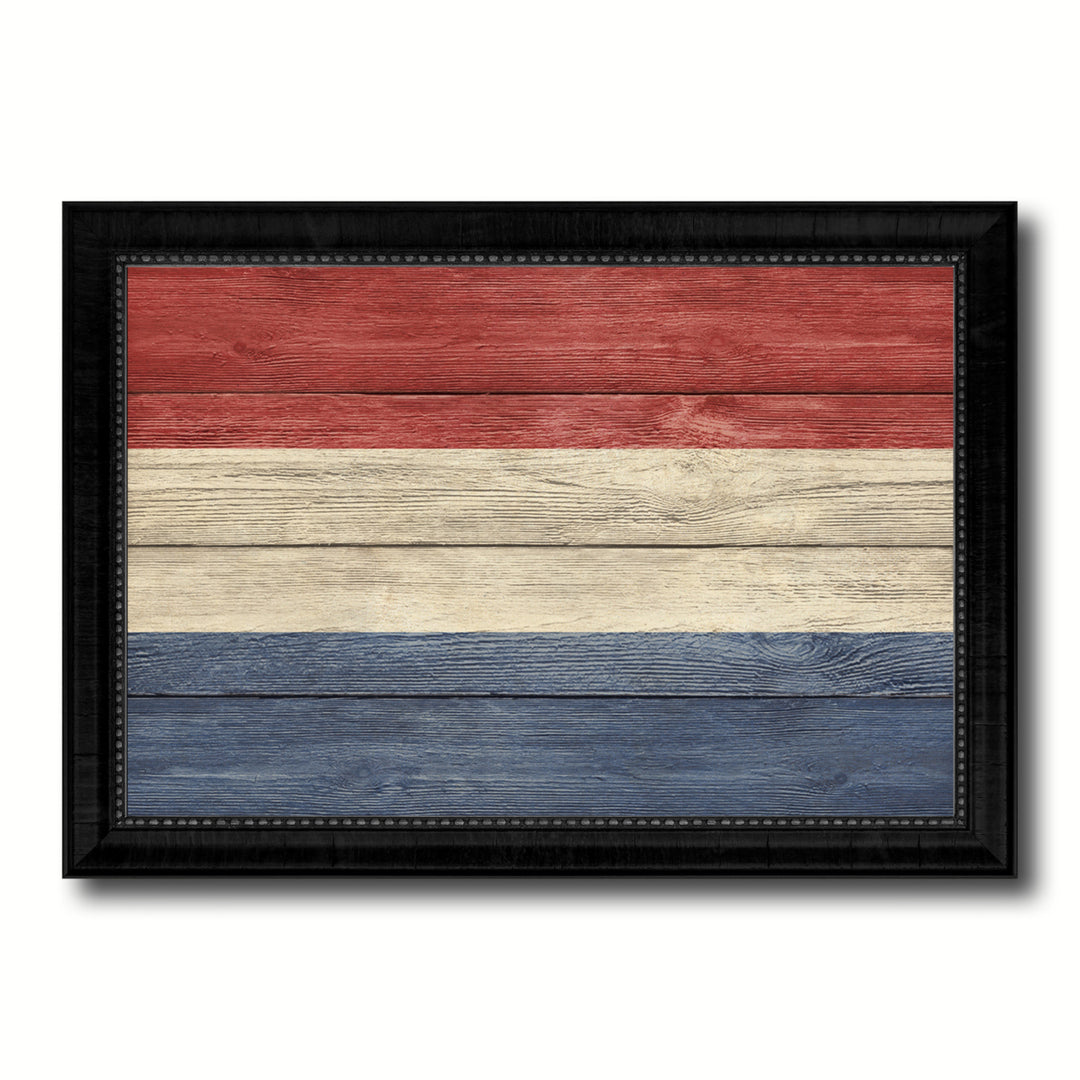 Netherlands Country Flag Texture Canvas Print with Picture Frame  Wall Art Gift Ideas Image 1