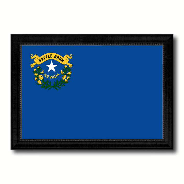 Nevada State Flag Canvas Print with Picture Frame Gift Ideas  Wall Art Decoration Image 1