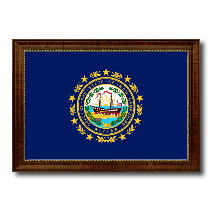Hampshire State Flag Canvas Print with Picture Frame  Wall Art Gift Image 1
