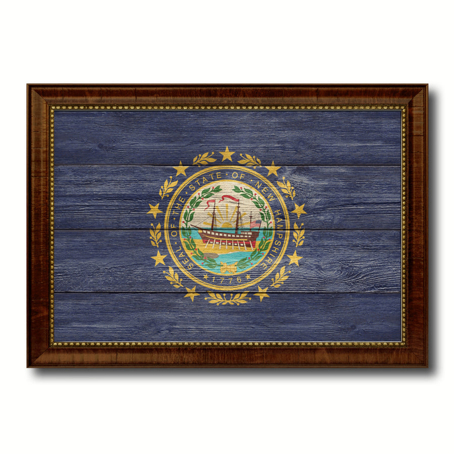 Hampshire Texture Flag Canvas Print with Picture Frame Gift Ideas  Wall Art Decoration Image 1