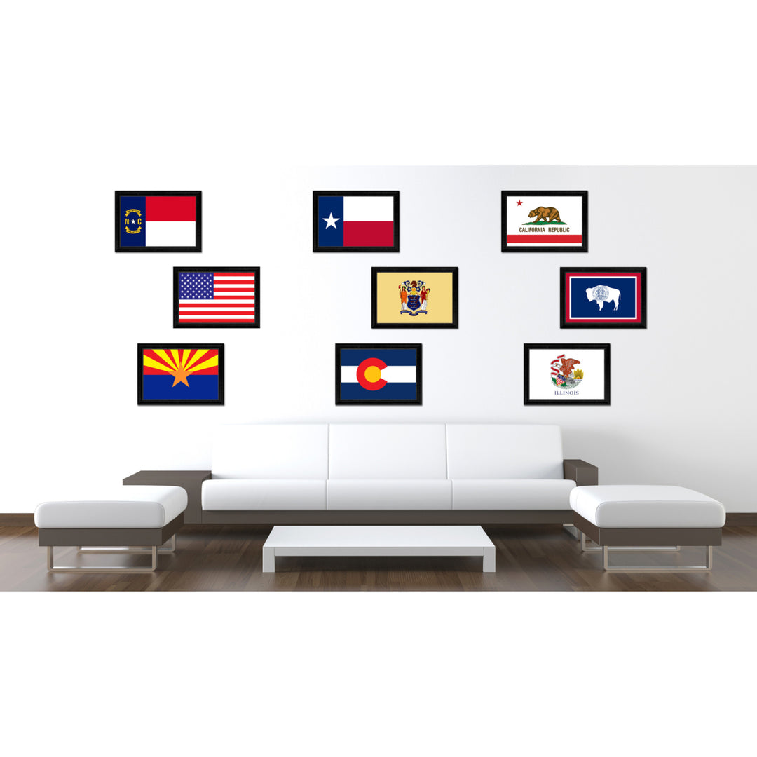 Jersey State Flag Canvas Print with Picture Frame Gift Ideas  Wall Art Decoration Image 3