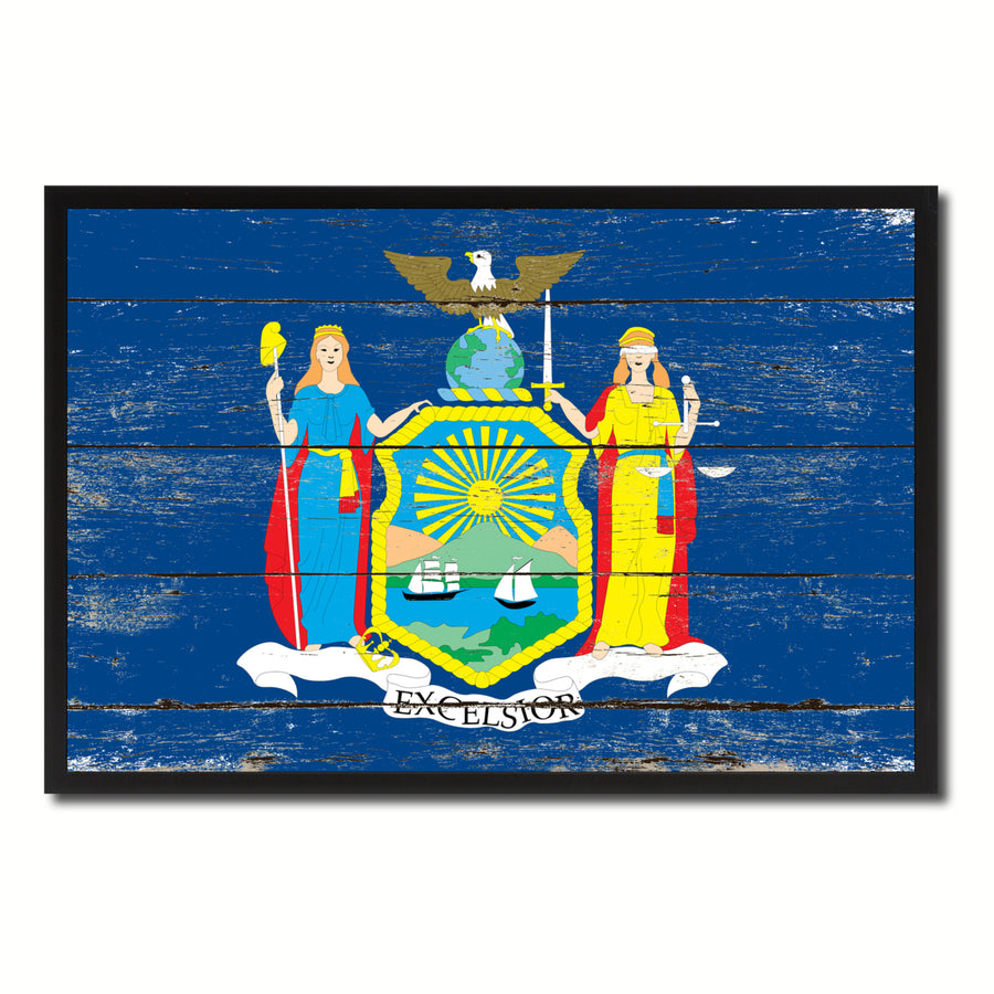 York Flag Canvas Print with Picture Frame Gift Ideas  Wall Art Decoration Image 1