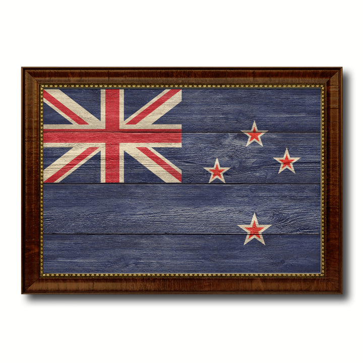 Zealand Country Flag Texture Canvas Print with Custom Picture Frame  Wall Decoration Art Image 1