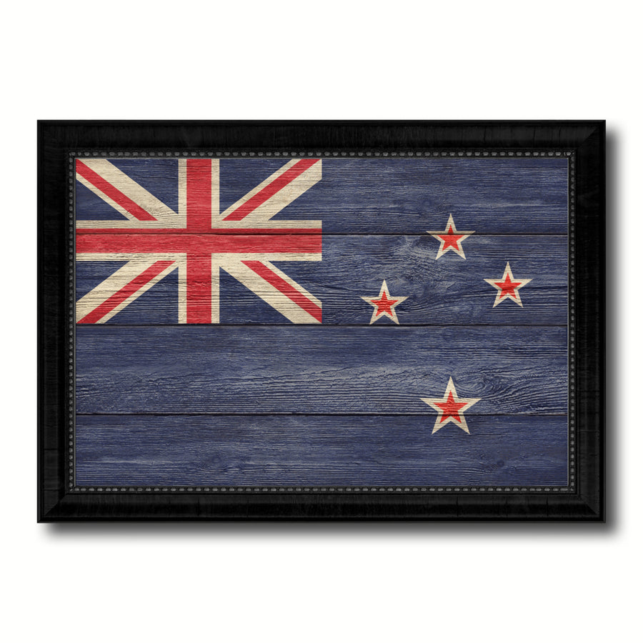 Zealand Country Flag Texture Canvas Print with Picture Frame  Wall Art Gift Ideas Image 1
