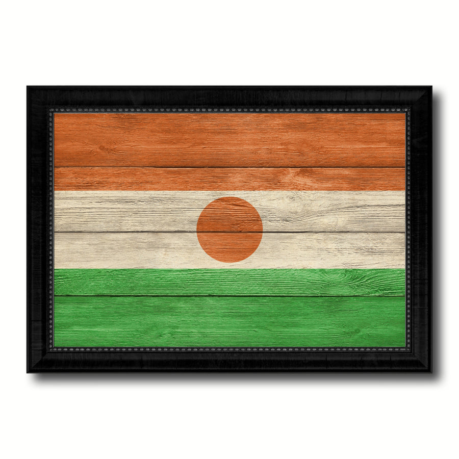 Niger Country Flag Texture Canvas Print with Picture Frame  Wall Art Gift Ideas Image 1