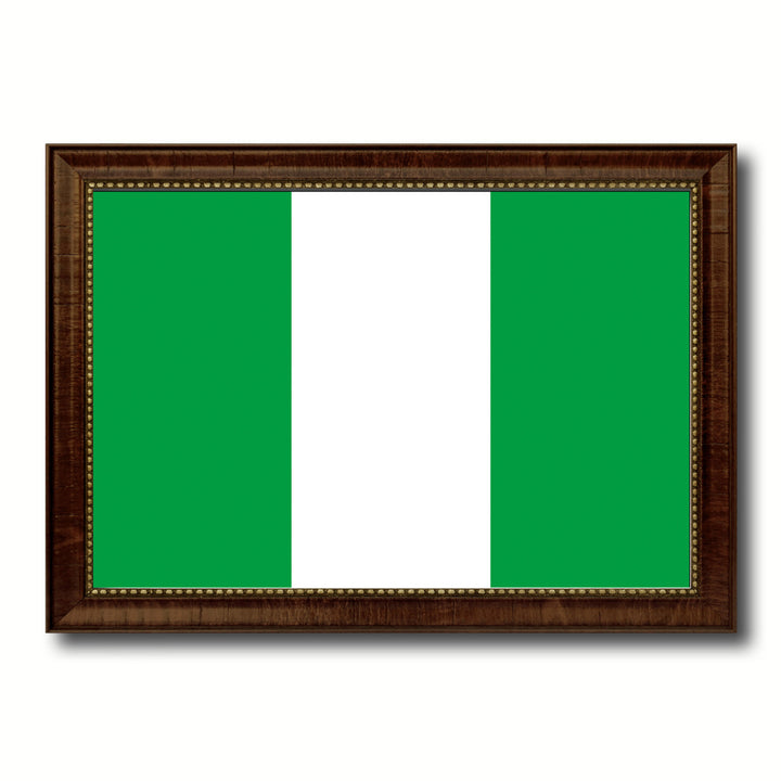 Nigeria Country Flag Canvas Print with Picture Frame  Gifts Wall Image 1