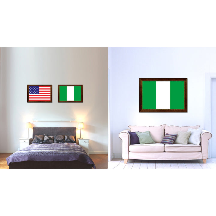 Nigeria Country Flag Canvas Print with Picture Frame  Gifts Wall Image 2