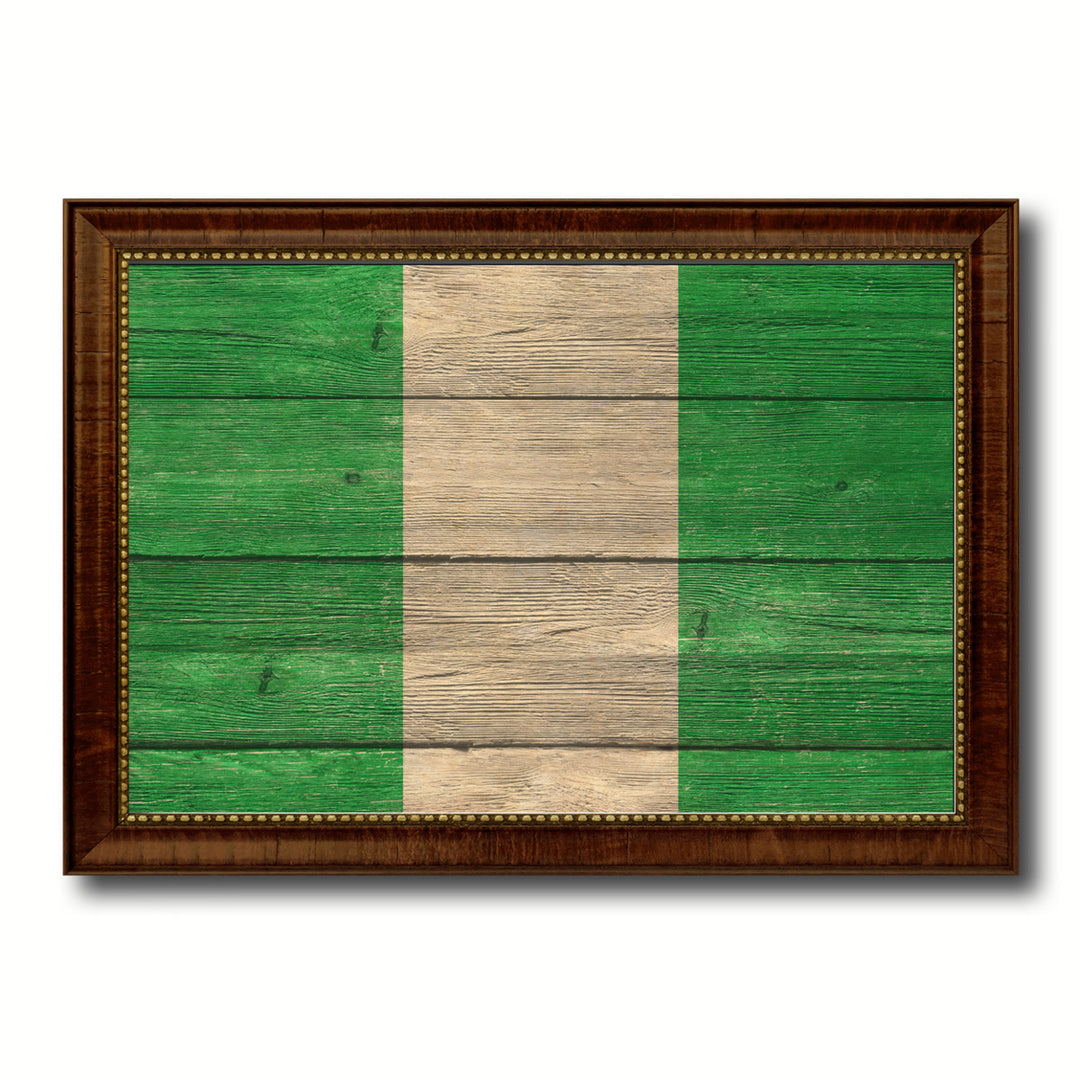 Nigeria Country Flag Texture Canvas Print with Custom Frame  Gift Ideas Wall Decoration Image 1