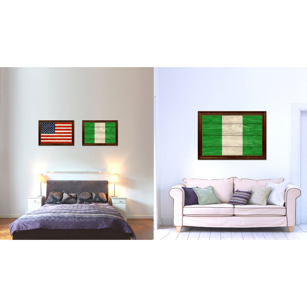 Nigeria Country Flag Texture Canvas Print with Custom Frame  Gift Ideas Wall Decoration Image 2